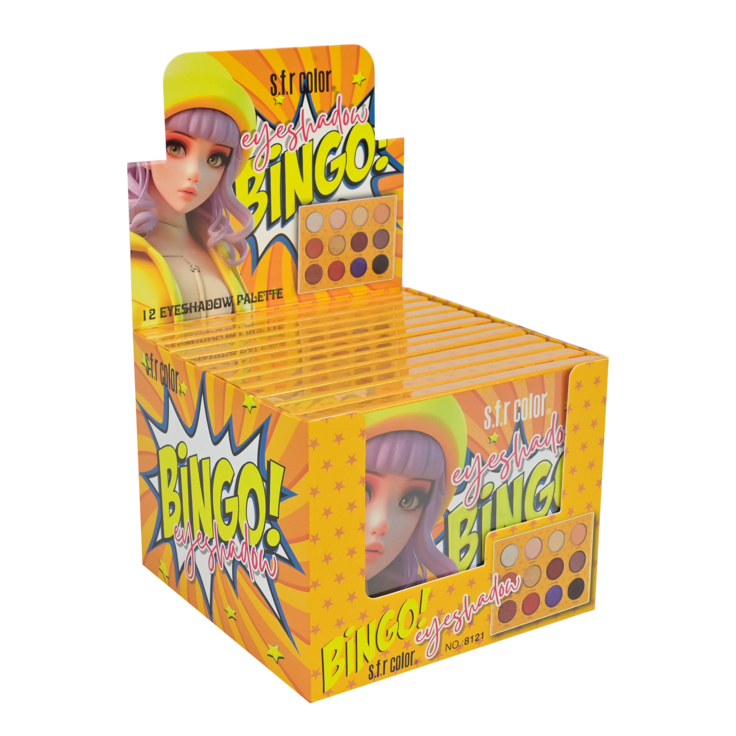 Косметика арт. CN-0130 тіні для повік (384шт) 32*12 шт дисп.бокс.палетка р-р 11,5*19см, дисп.бокс 12*9*9см