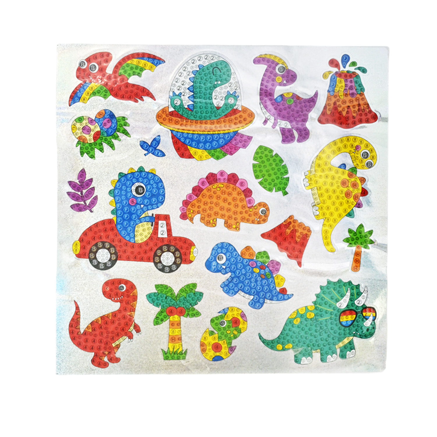 Набір для творчості арт.9029E-2/1/4/3 (280шт/2) 4 види мікс,у наборі стилус-олівець.блискучи стрази.клейки малюнки- шаблони, у короб.8*2,5*25 см