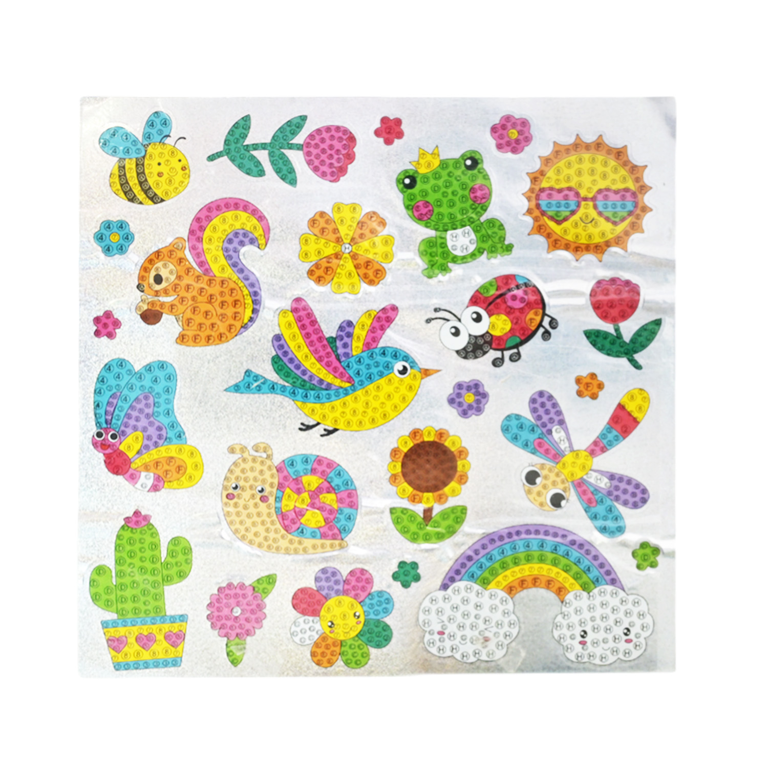 Набір для творчості арт.9029E-2/1/4/3 (280шт/2) 4 види мікс,у наборі стилус-олівець.блискучи стрази.клейки малюнки- шаблони, у короб.8*2,5*25 см