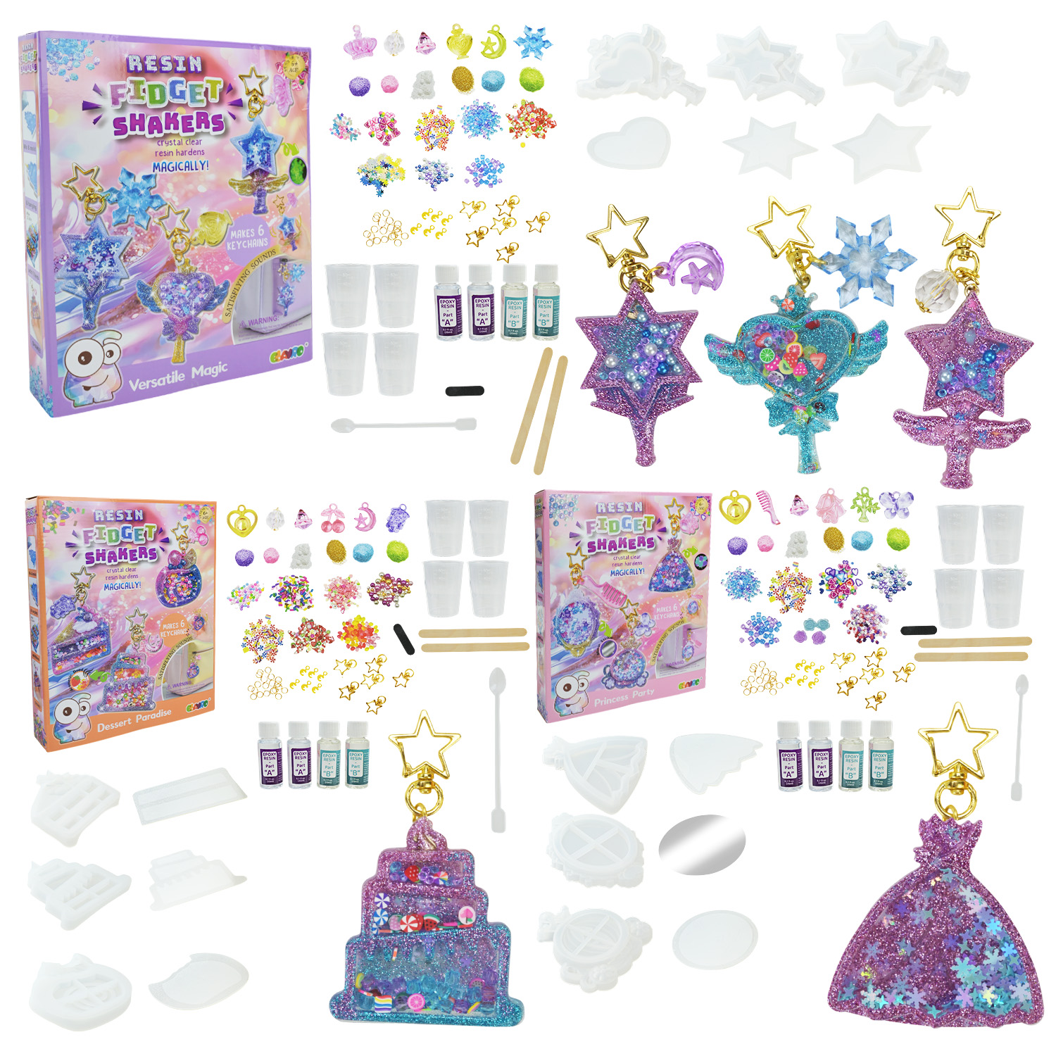 Набір для творчості  арт. 9020E-7/5/8 (48шт/2) 3 види мікс, створи власноруч унікальний та оригінальний брелок, у короб.25,5*5*30,5 см