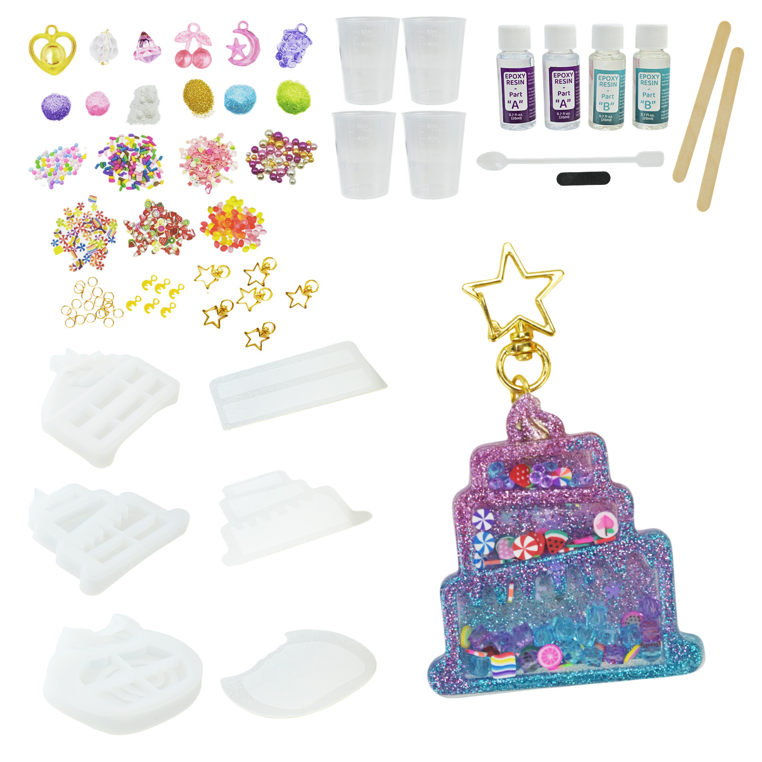 Набір для творчості арт. 9020E-7/5/8 (48шт/2) 3 види мікс, створи власноруч унікальний та оригінальний брелок, у короб.25,5*5*30,5 см