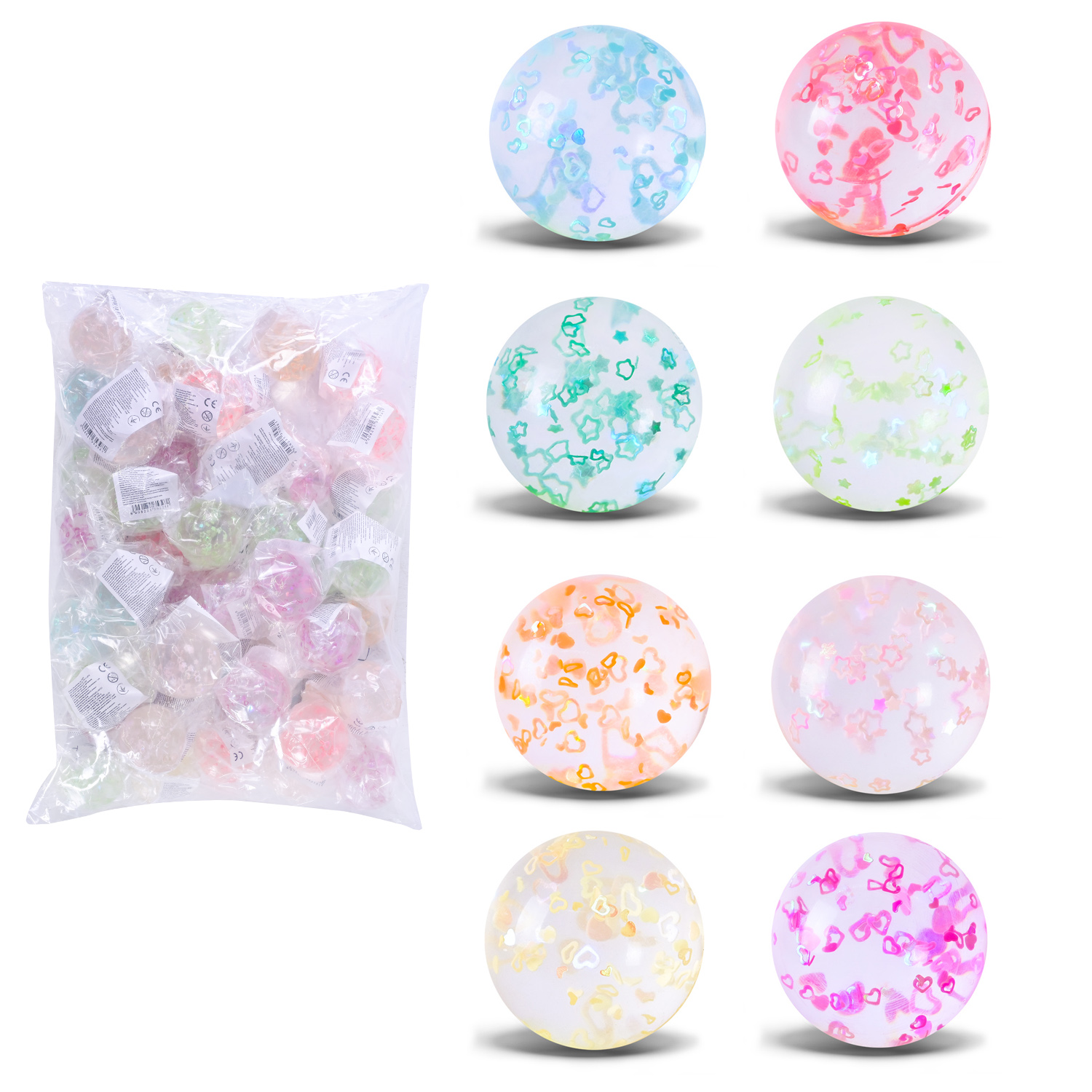 Пострибунчик арт. PR2501 (800шт)  8 видів 4,5 см, кожен у пакеті, 50 шт у пакеті 38*27*7 см