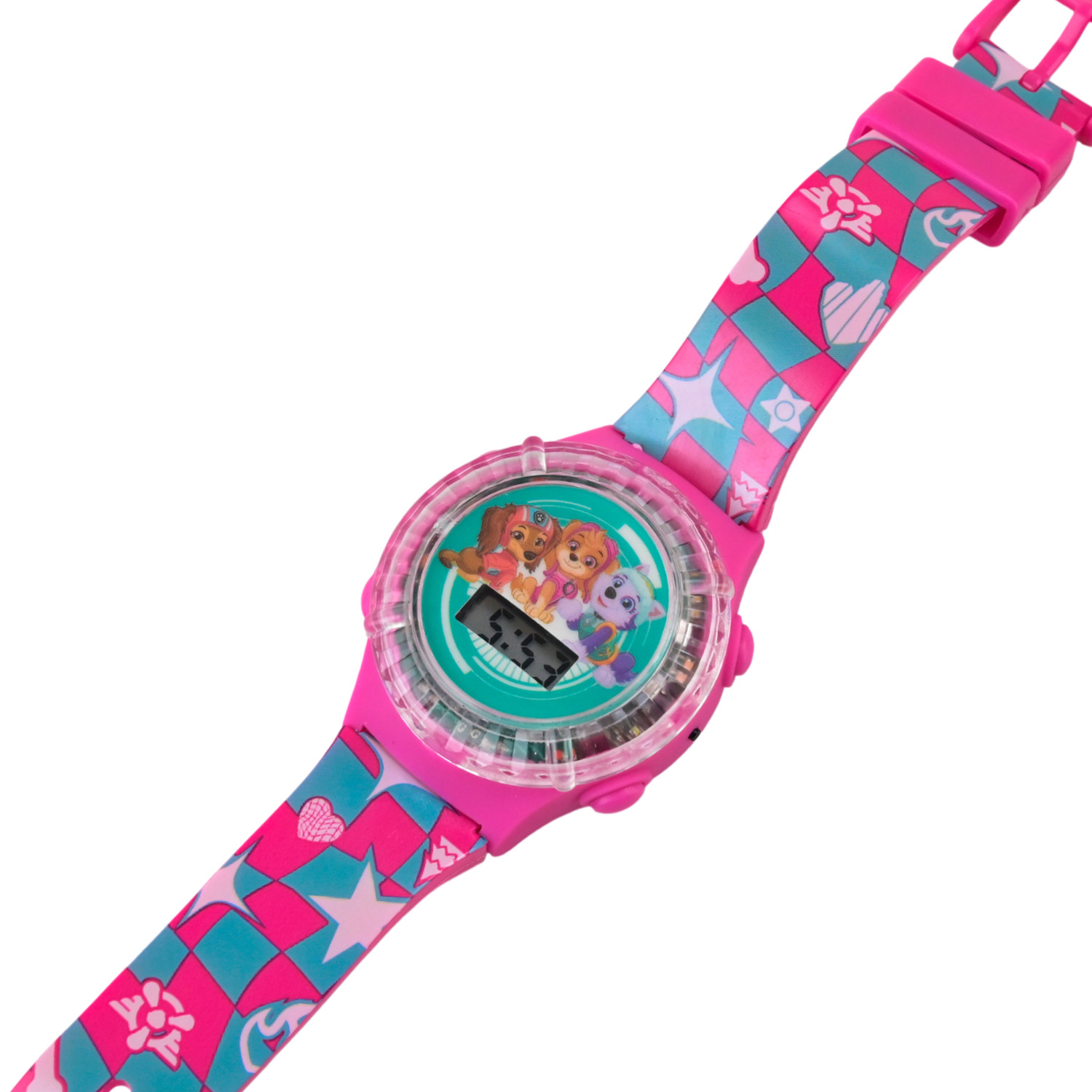 Дитячий годинник Paw Patrol арт. KH75/001L (120шт) зі світлом 10шт короб. 6*6*12см дисплей бокс 32*12,5*13 см