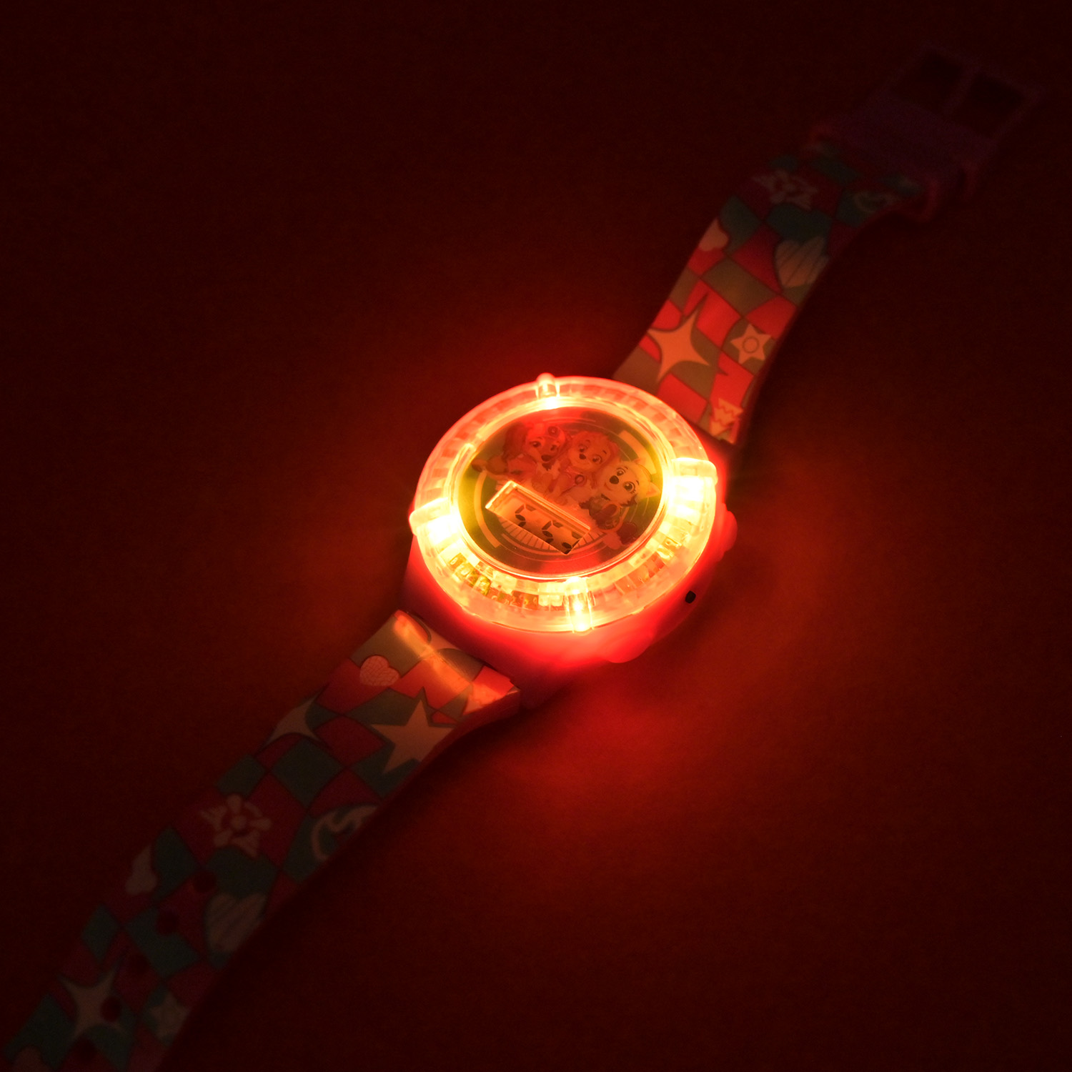 Дитячий годинник Paw Patrol арт. KH75/001L (120шт) зі світлом 10шт короб. 6*6*12см дисплей бокс 32*12,5*13 см