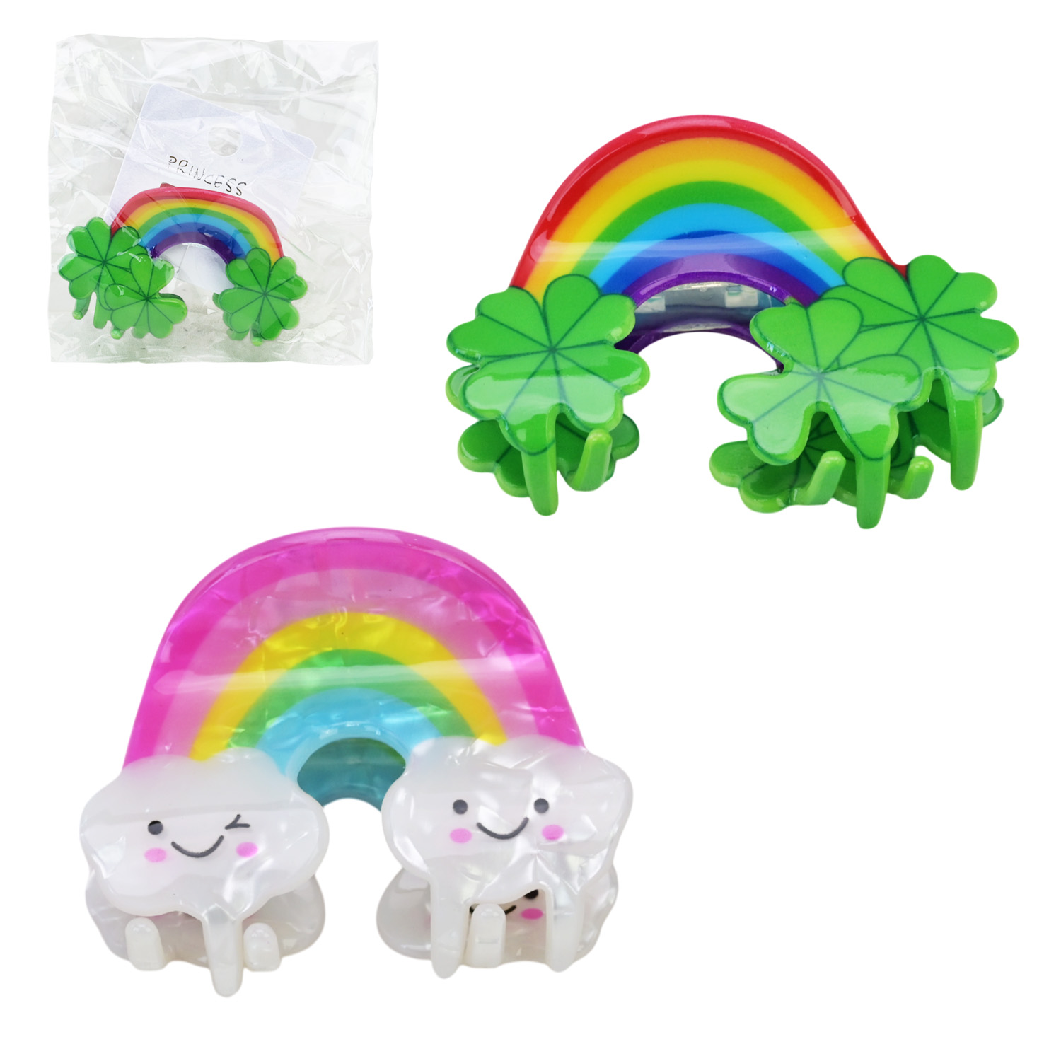 Аксесуари для дівчат арт. Cel241105 (200шт) заколки крабіки, мікс видів пакет 7*5см