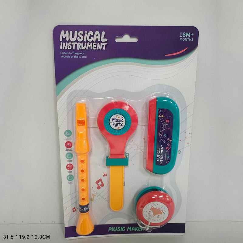 Музичні інструменти  арт. 3302E (108шт) планшет 31,5*19,2*2,3см.