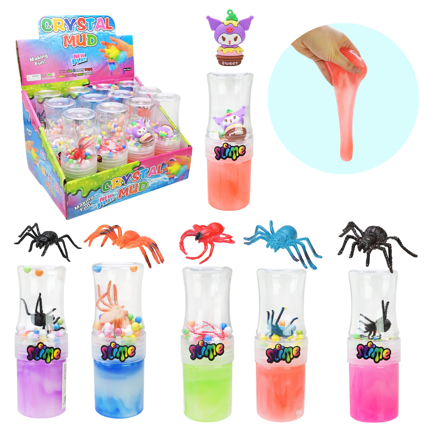 Антистрес слайм арт. C24204 (144шт) 15 см 5 мікс 12шт дисплей бокс 24*18*16 см