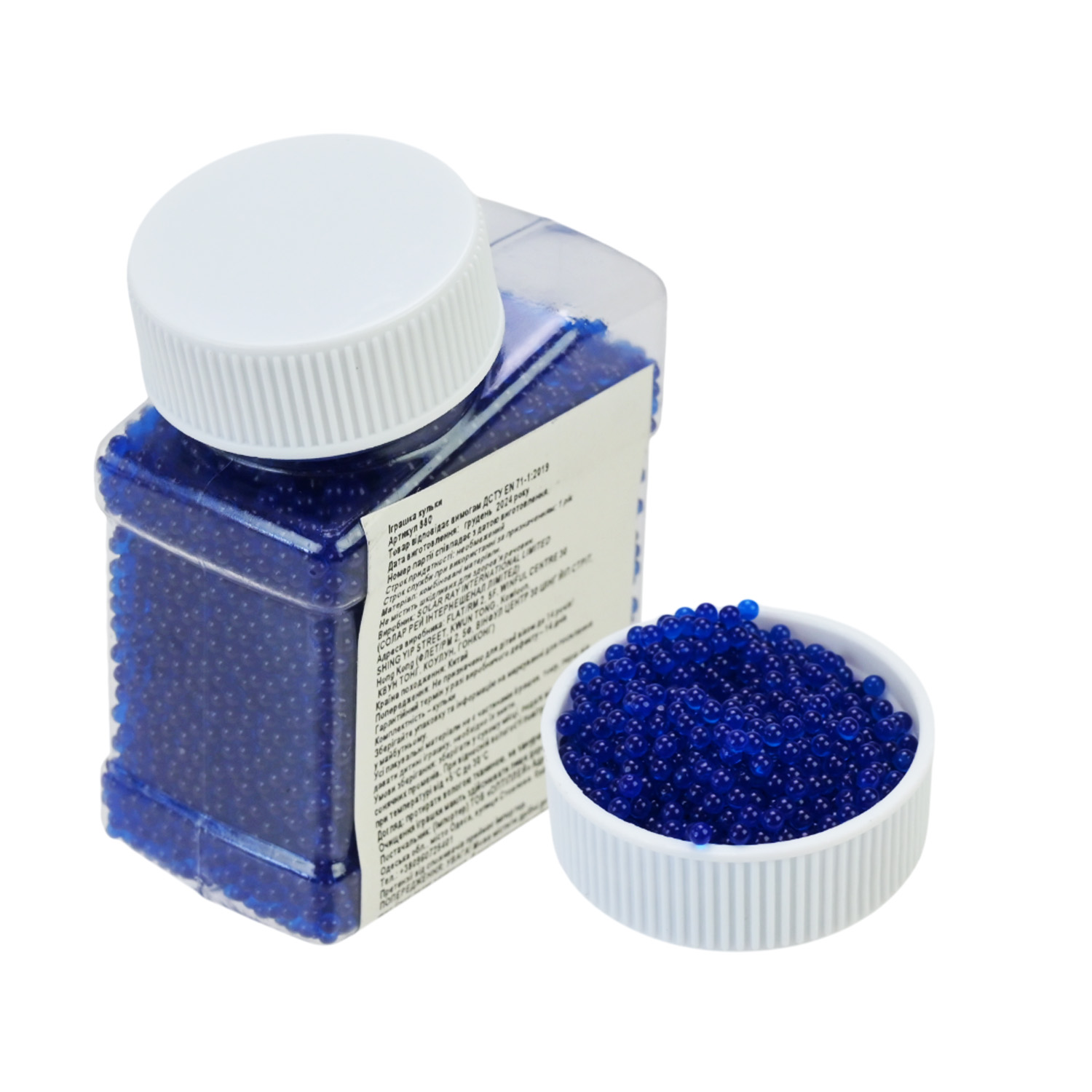 Кульки арт. 880 (384шт/2) гелеві, 6кольорів,24шт у дисплей боксі 27,5*16*7,3см, ціна за шт. уп. 4,5*2,5*6,5см