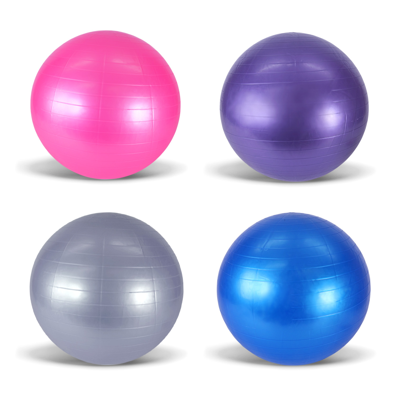 М'яч для фітнесу арт. RB24371 (30шт) 75 см 1000 грам 4 кольори у пакеті