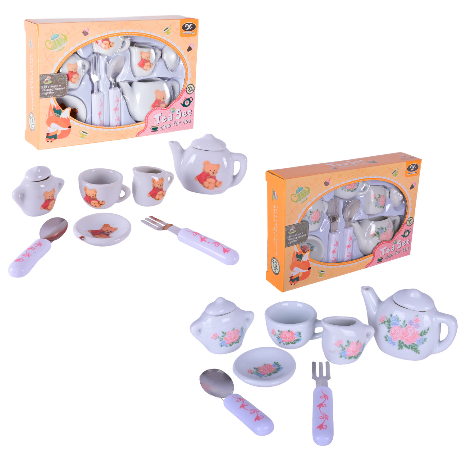 Посуд арт. 868-C4 (240шт/2) мікс визерунків, фарфор, чайній сервіз короб. 11.5*3,3*17,3 см