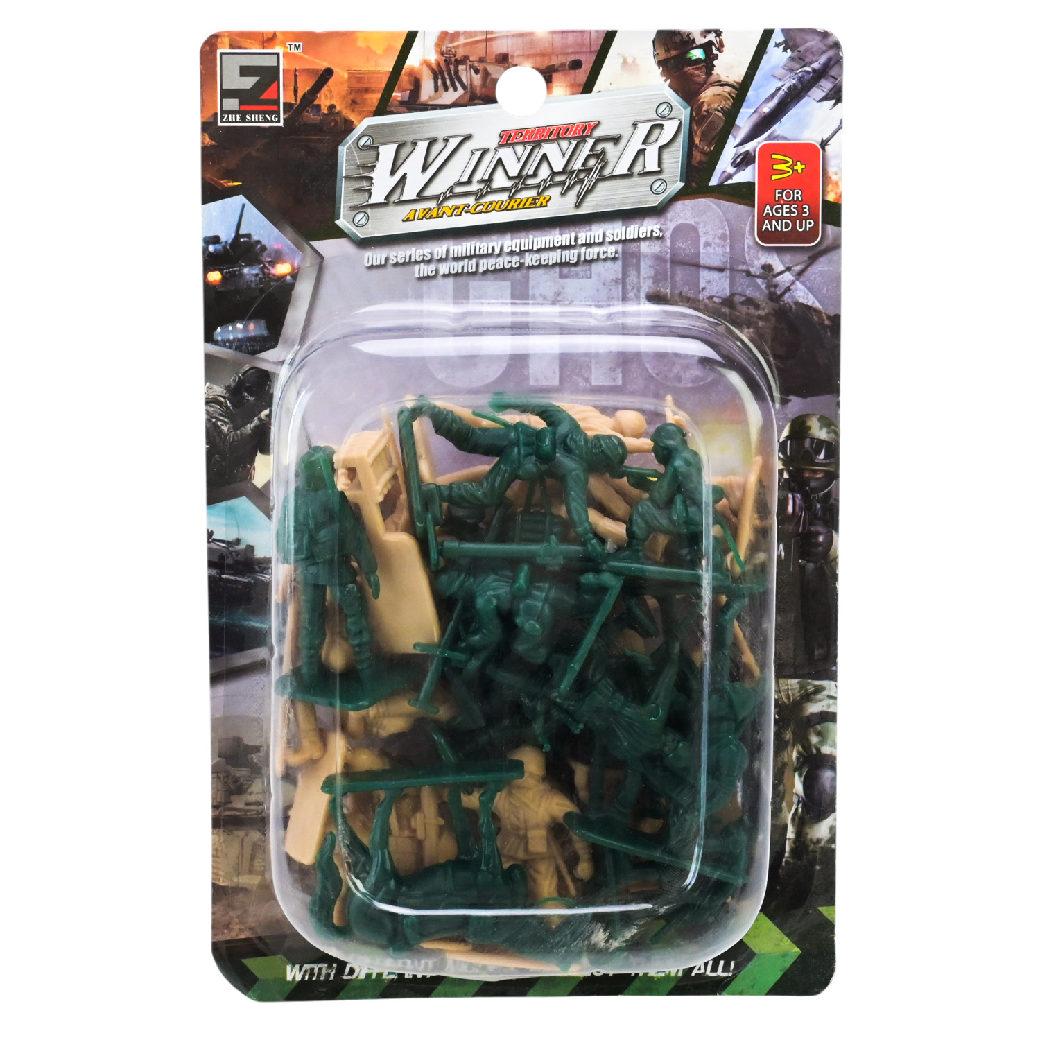 Військовий набір арт. 718-55C (216шт/2) солдатики, планш. 14*6*21,5см