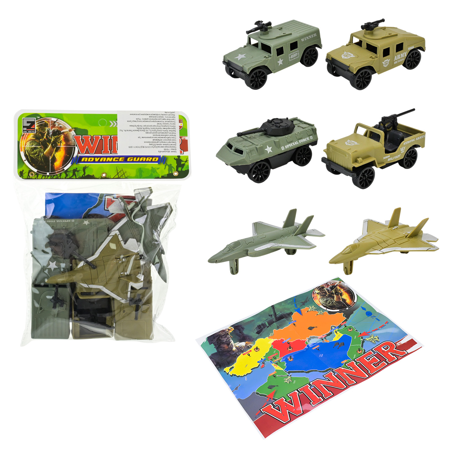 Набір військової техніки арт. 718-60B (168шт/2) пакет 24*17*5см