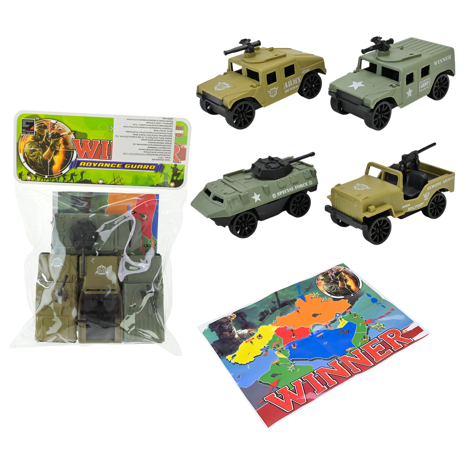 Набір військової техніки арт. 718-61C (168шт/2) пакет 24*17*5см Nabir viysʹkovoyi tekhnik