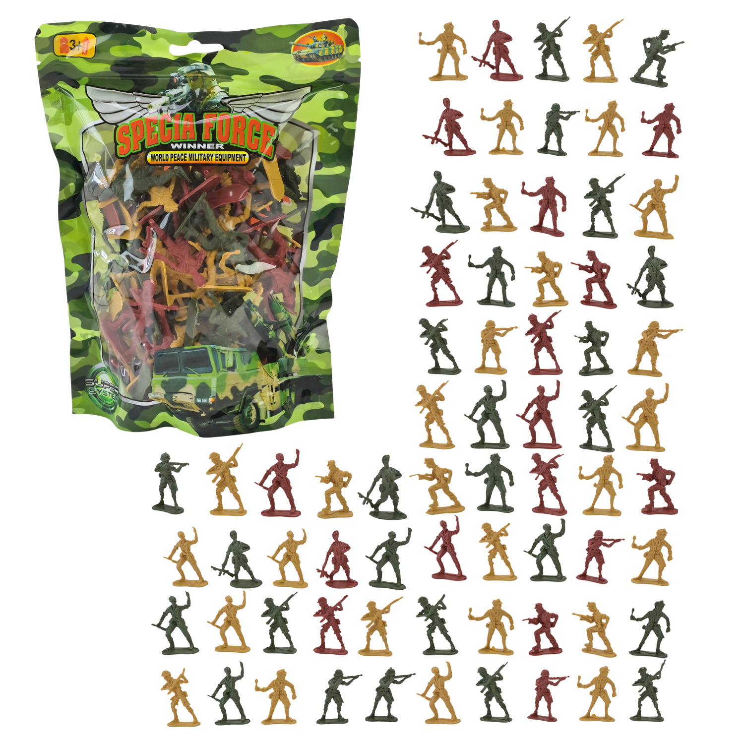 Військовий набір арт. 2004-29 (324шт/2) солдатики, пакет 23,*18см