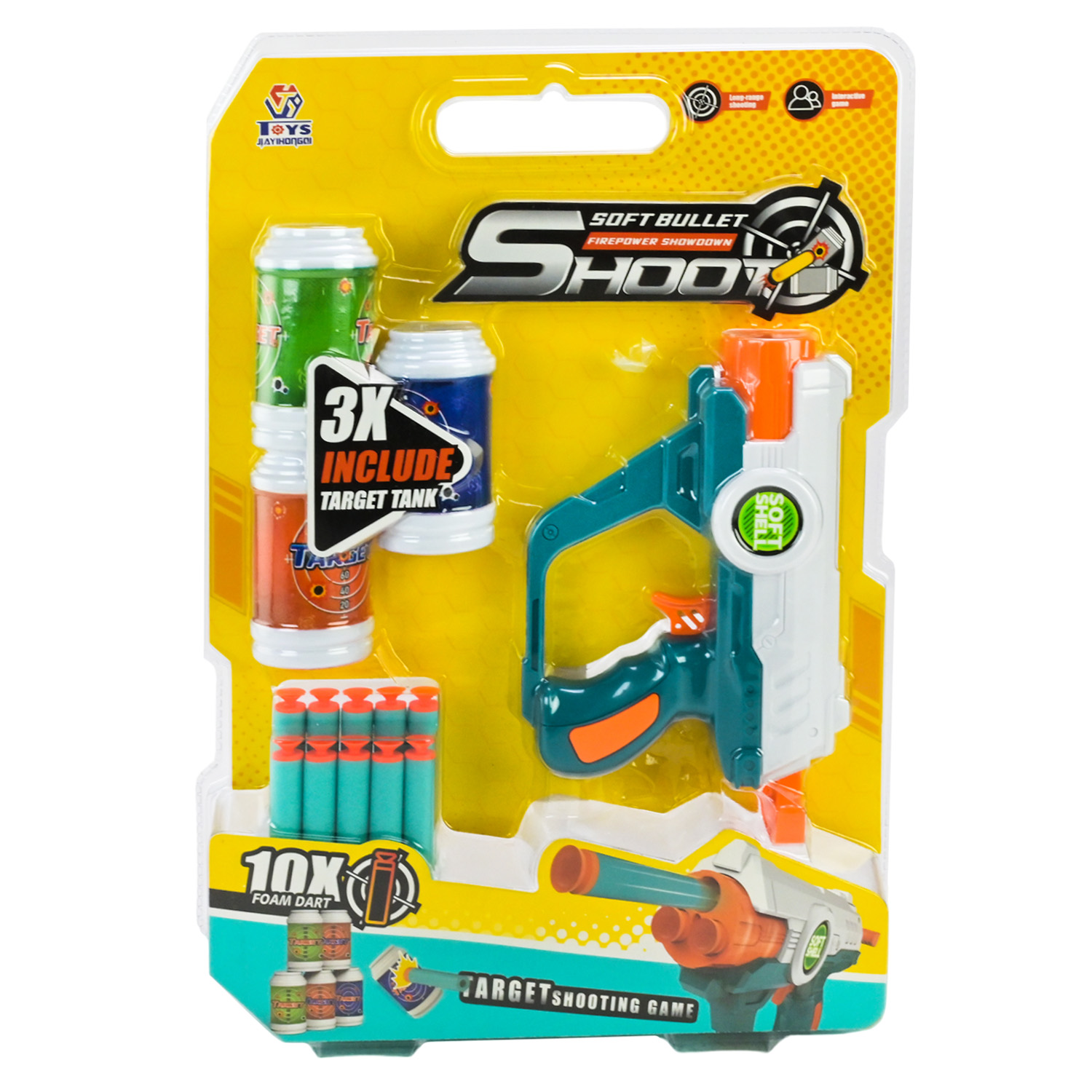 Іграшкова зброя арт 648-93 (48шт/2) мішені, пулі у комплекті, планшет 29*39*5,5см