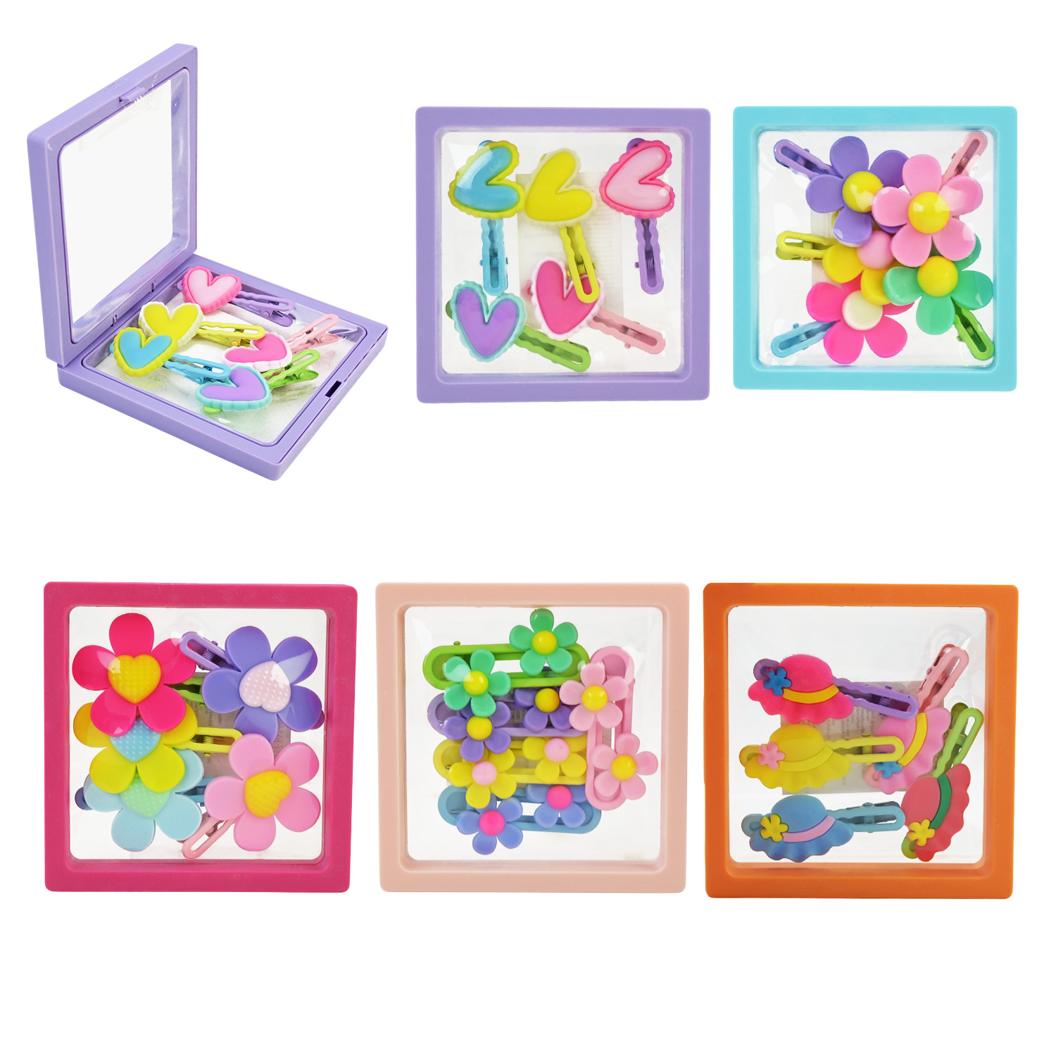 Аксесуари для дівчат арт. YH-104 (200шт)   мікс видів, заколки для волосся короб. 11см у великому пакеті 22*20*11 см