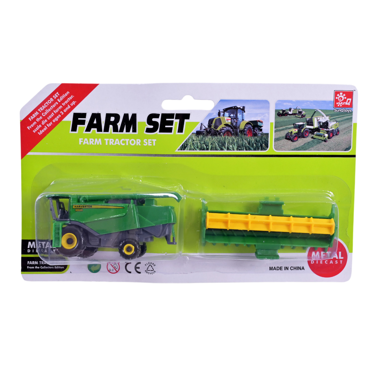 Сільгосптехніка з причепом мет. арт. SQ82012-2BK (192шт/2) планш. 22*13*4см