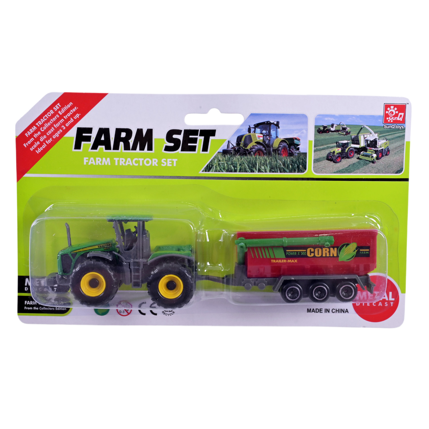 Сільгосптехніка з причепом мет. арт. SQ82012-2BK (192шт/2) планш. 22*13*4см