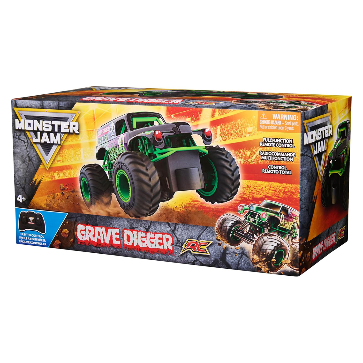 Авто на р/к "Moster Jam" GraveDigger, 1:24, арт. 6047111, (4шт) короб. 28,2*14,5*14см