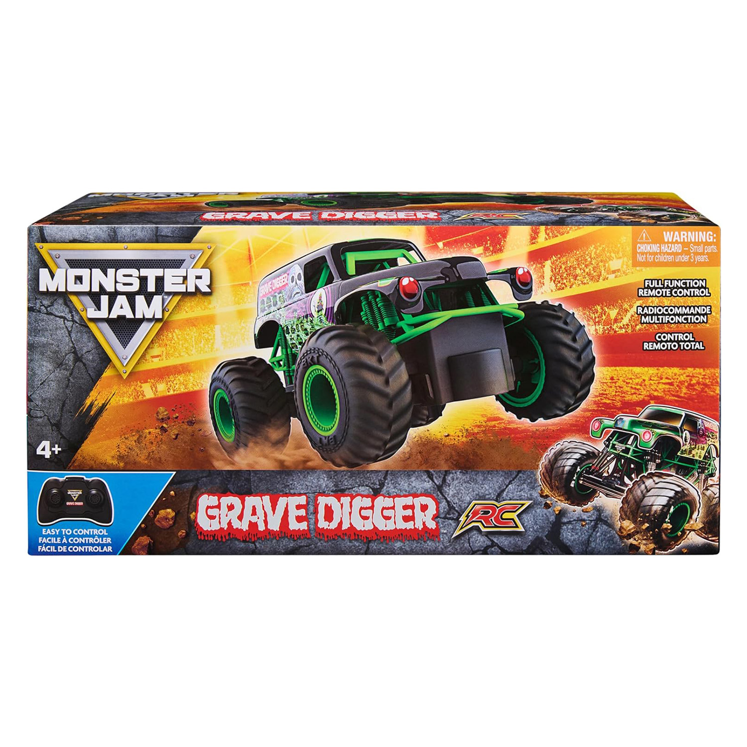 Авто на р/к "Moster Jam" GraveDigger, 1:24, арт. 6047111, (4шт) короб. 28,2*14,5*14см