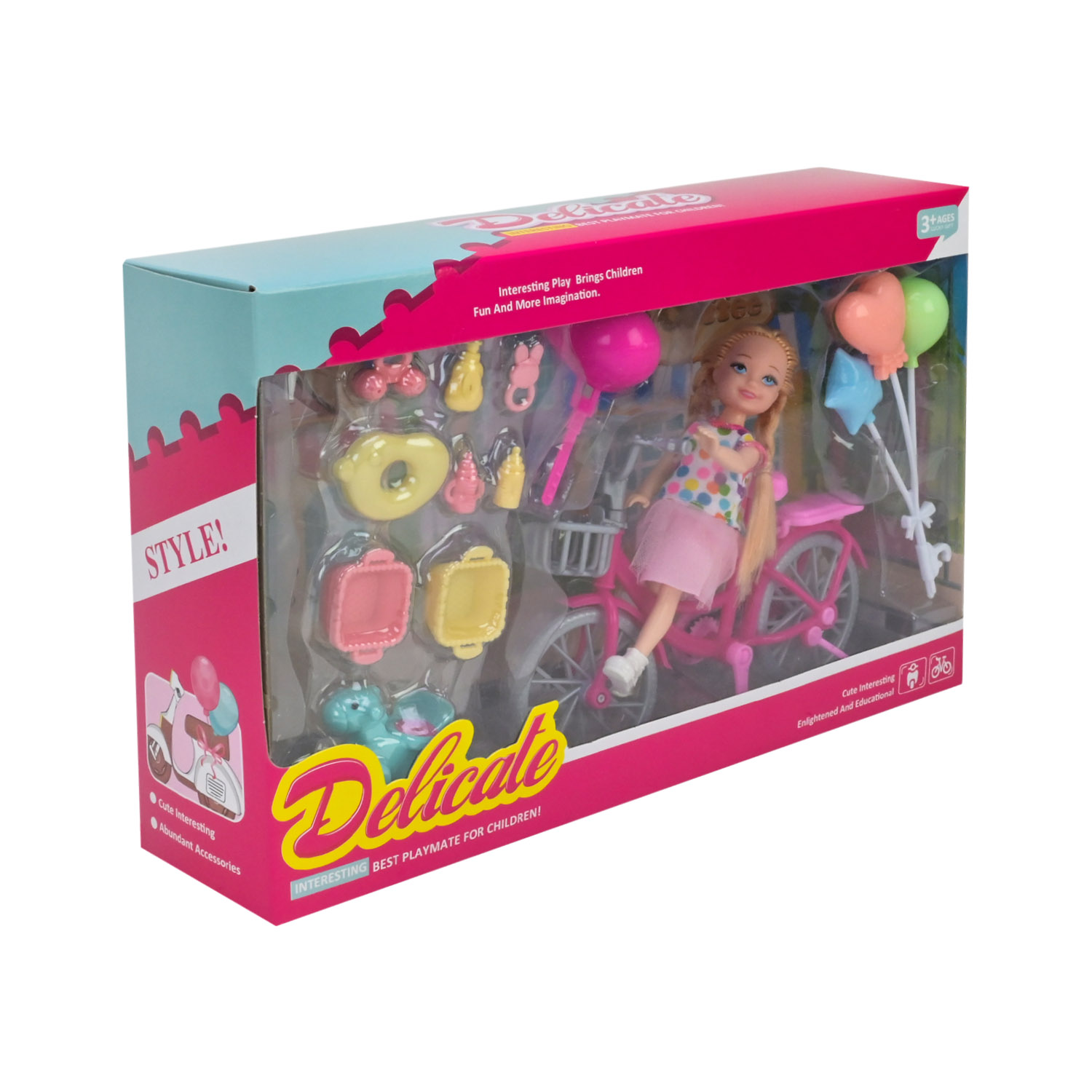 Лялька арт. L5-39 (72шт/2) мікс 2 види, мал, аксес короб. 31*7,5*20см