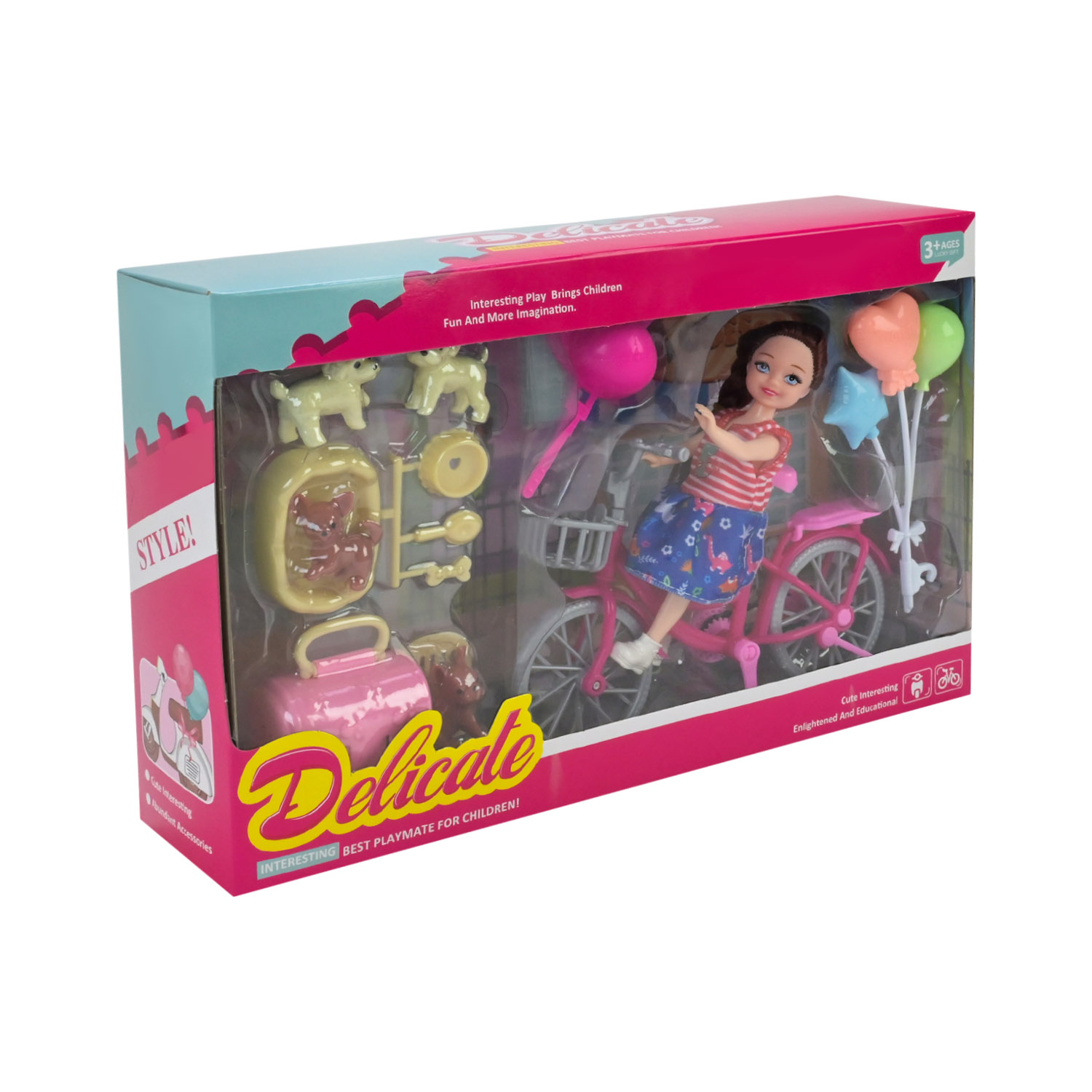 Лялька арт. L5-39 (72шт/2) мікс 2 види, мал, аксес короб. 31*7,5*20см