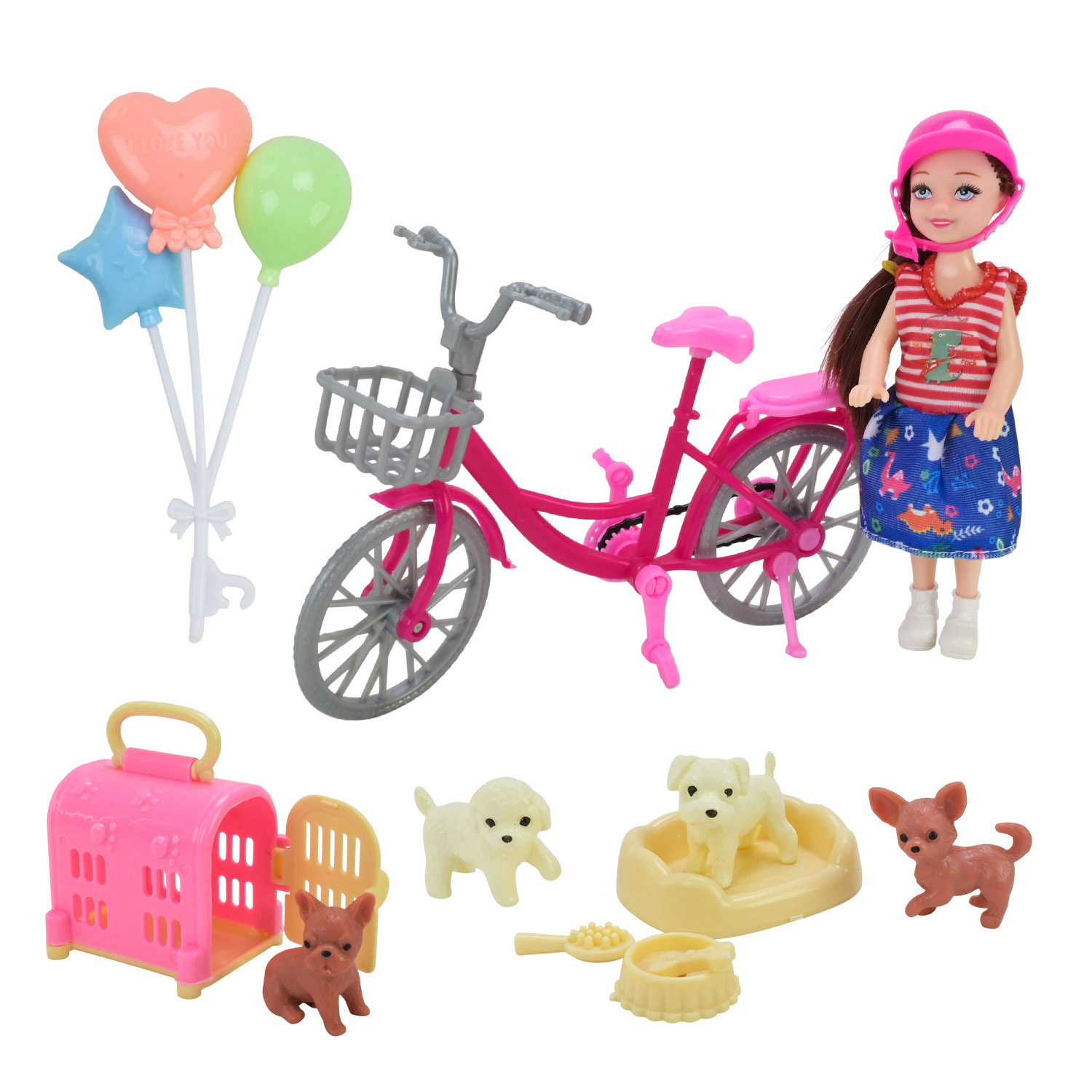 Лялька арт. L5-39 (72шт/2) мікс 2 види, мал, аксес короб. 31*7,5*20см