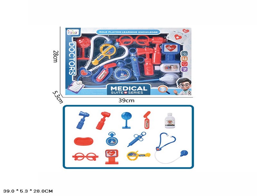 Лікар набір арт. 502-234 (60шт/2)   стетоскоп, шприц, аксес короб. 39*5,3*28