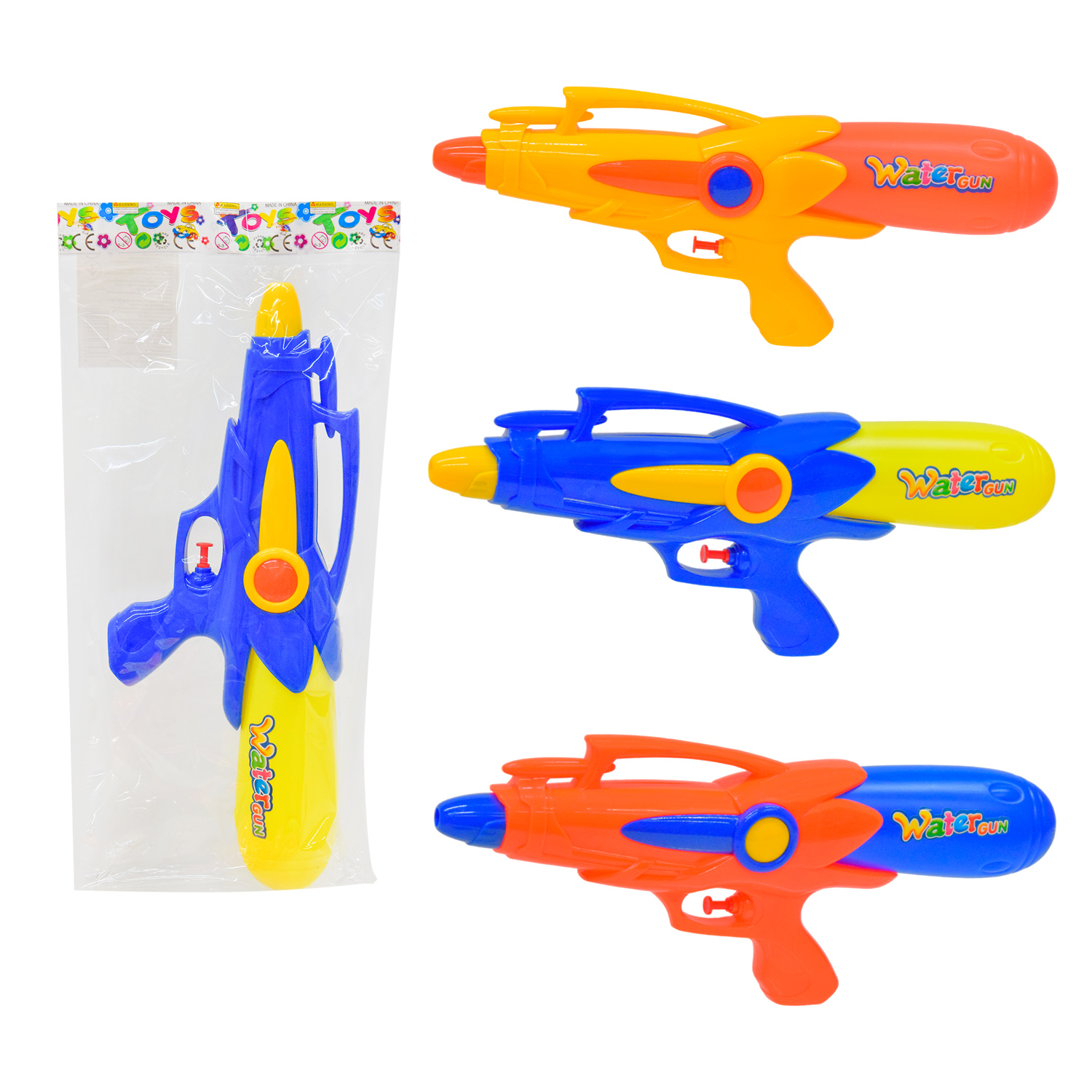 Водяний пістолет арт. A-61 (192шт/2) 3 кольори пакет. 38*16 см