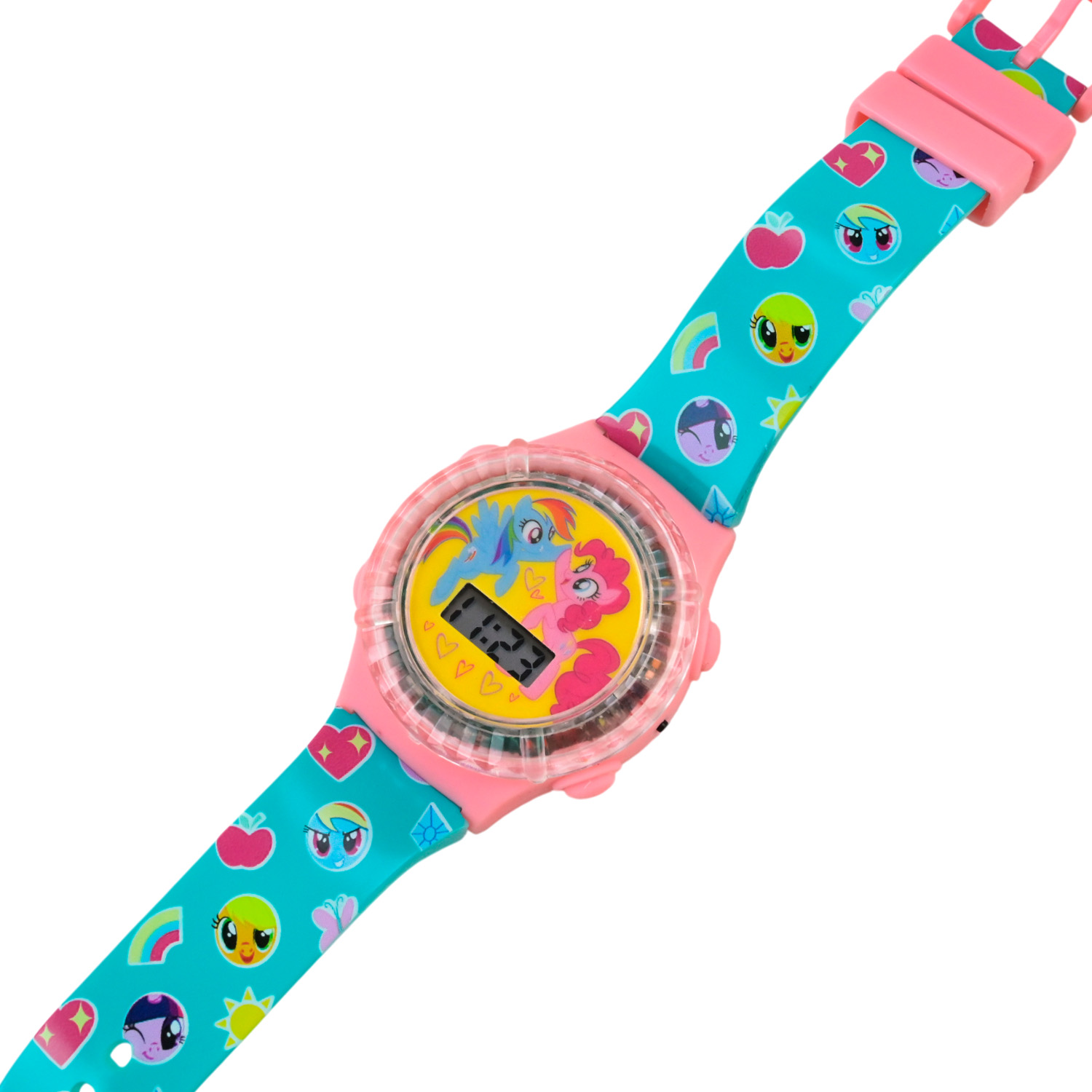 Дитячий годинник My Little Pony арт. KH75/003L (120шт) зі світлом 10шт короб. 6*6*12см дисплей бокс 32*12,5*13 см