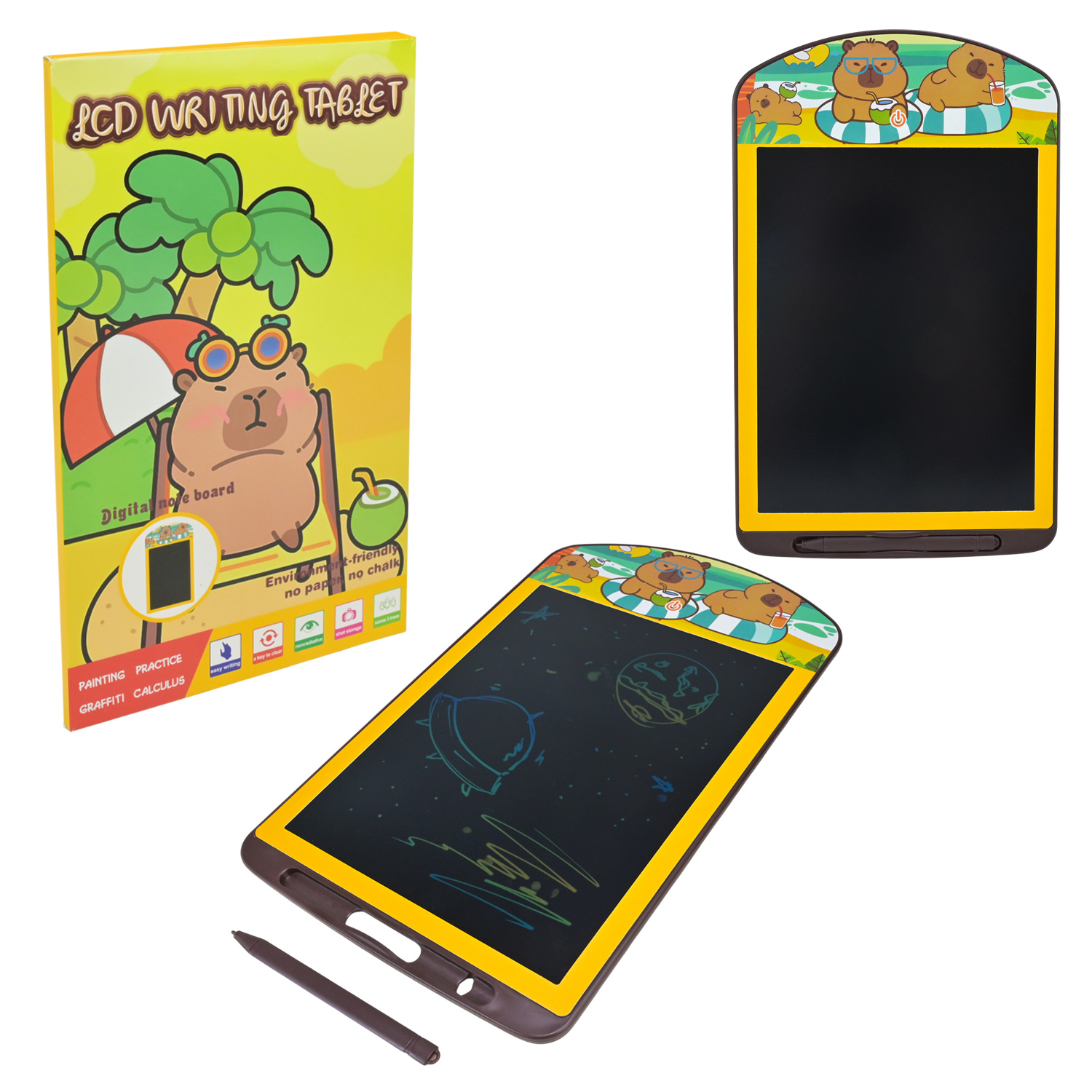 Планшет для малювання LCD арт. C9704 (100шт) Капібара 12'' екран у кор. 31,5*19,5см