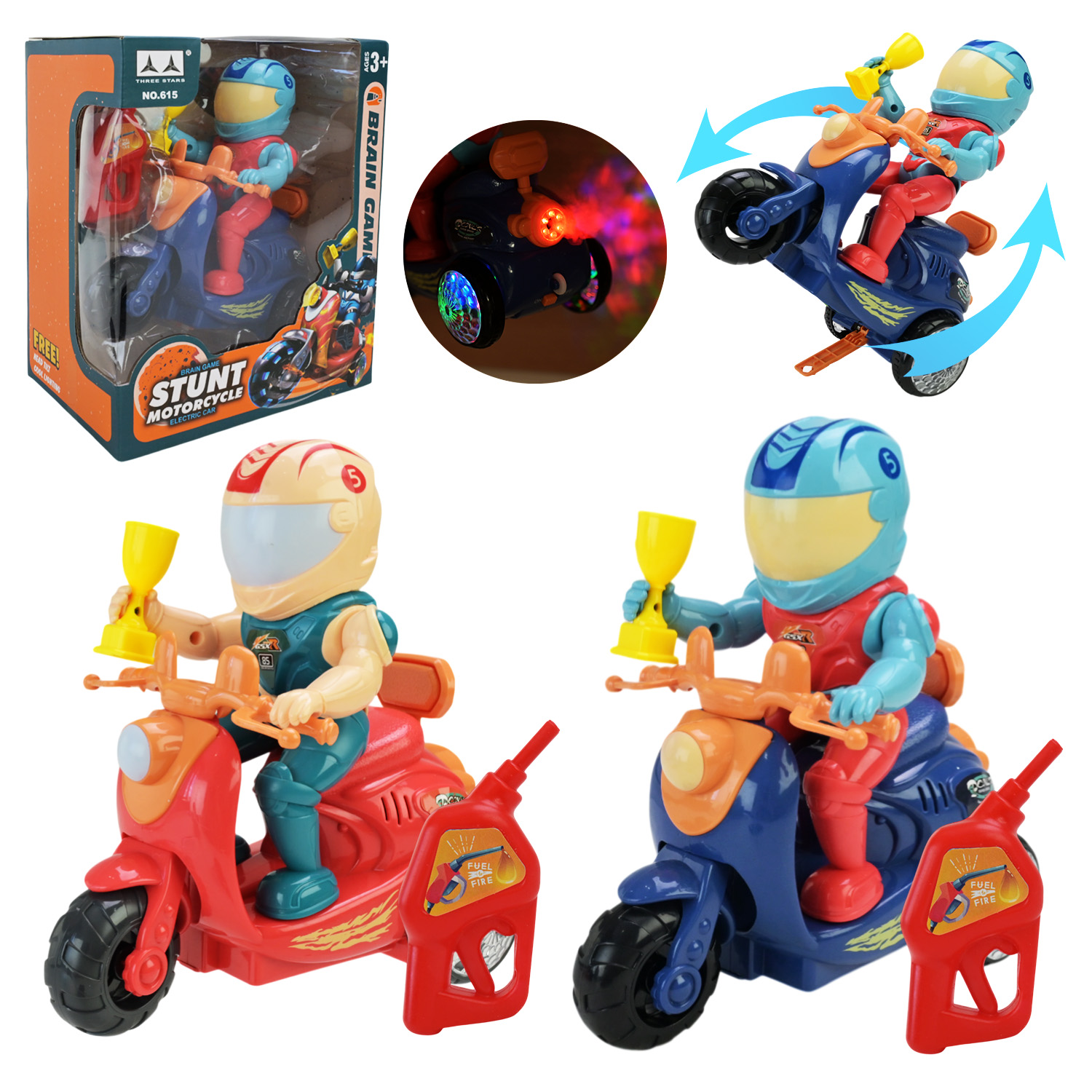 Мотоцикл муз.арт. 615 (36шт/2) батар., ,2 кольори, пар,світло-звук, р-р 18*10*18см, у короб. 19*14*23см.