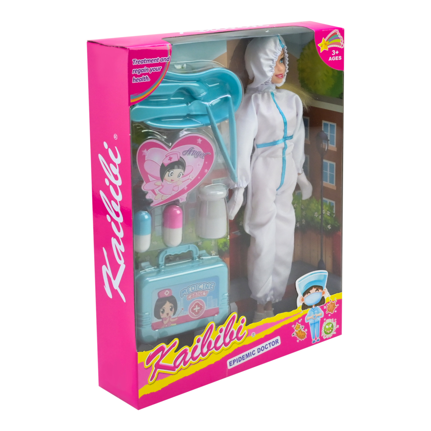 Лялька арт. BLD320 (48шт/2) Лікар,в спец коcтюмі, Аксесуари, короб.23, 3*6, 2*31 см