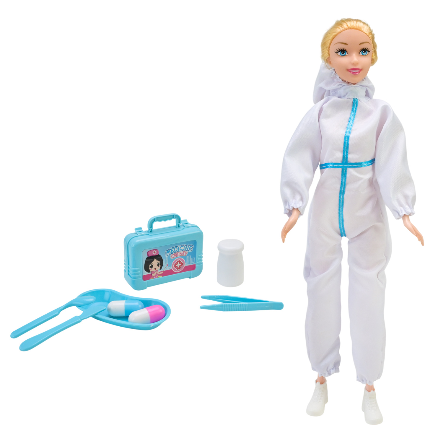 Лялька арт. BLD320 (48шт/2) Лікар,в спец коcтюмі, Аксесуари, короб.23, 3*6, 2*31 см