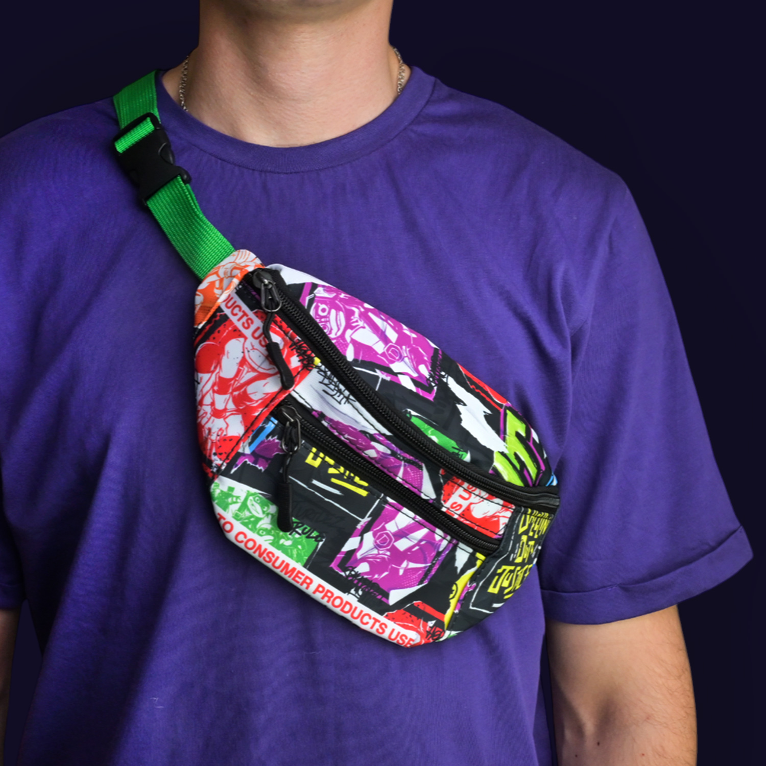 Сумка бананка TMNT арт. KH78/002L (100шт) 27*13 см