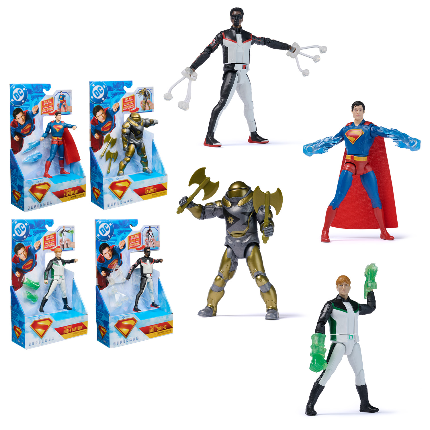 Іграшка фігурка арт. 6073190 (4шт) Superman, 15 см, з аксесуарами, у коробці 17,5*6*28 см