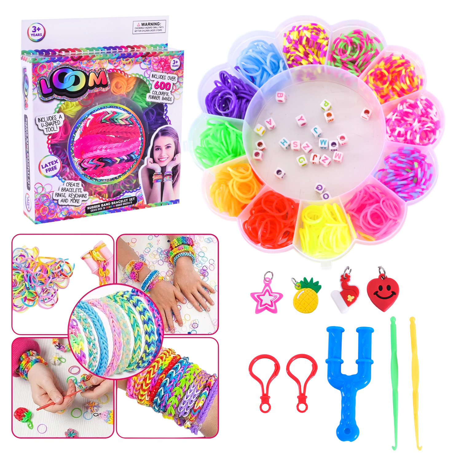 Резиночки для плетіння арт. 16205 (120шт/2) коробка 18*21*5 см