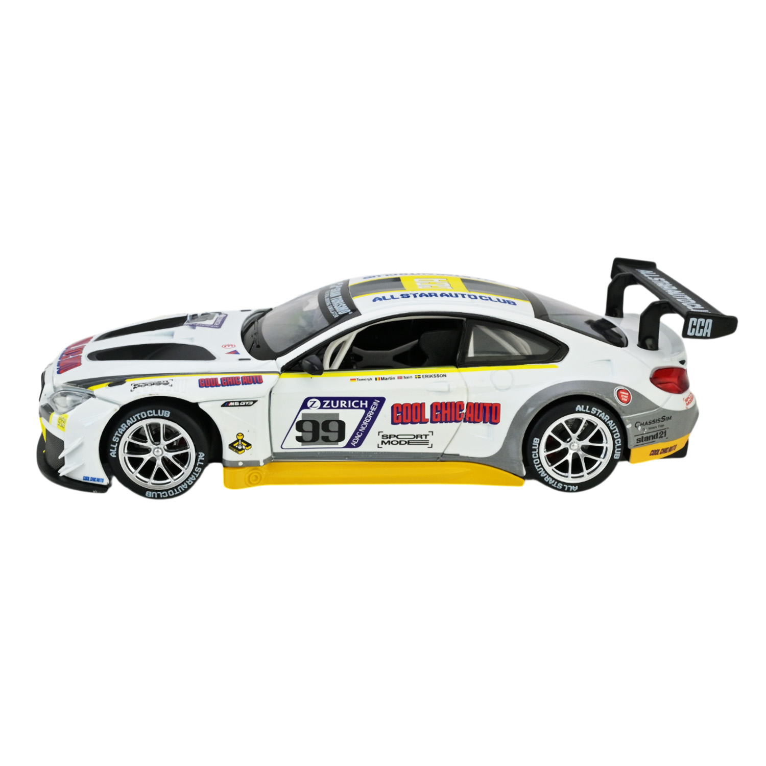 Іграшка машина мет. АВТОПРОМ арт. 68278A(W) (12шт/2) 1:24 BMW M6 GT3, батар,світло,звук,відкр.двері,кор. 24,5*12см