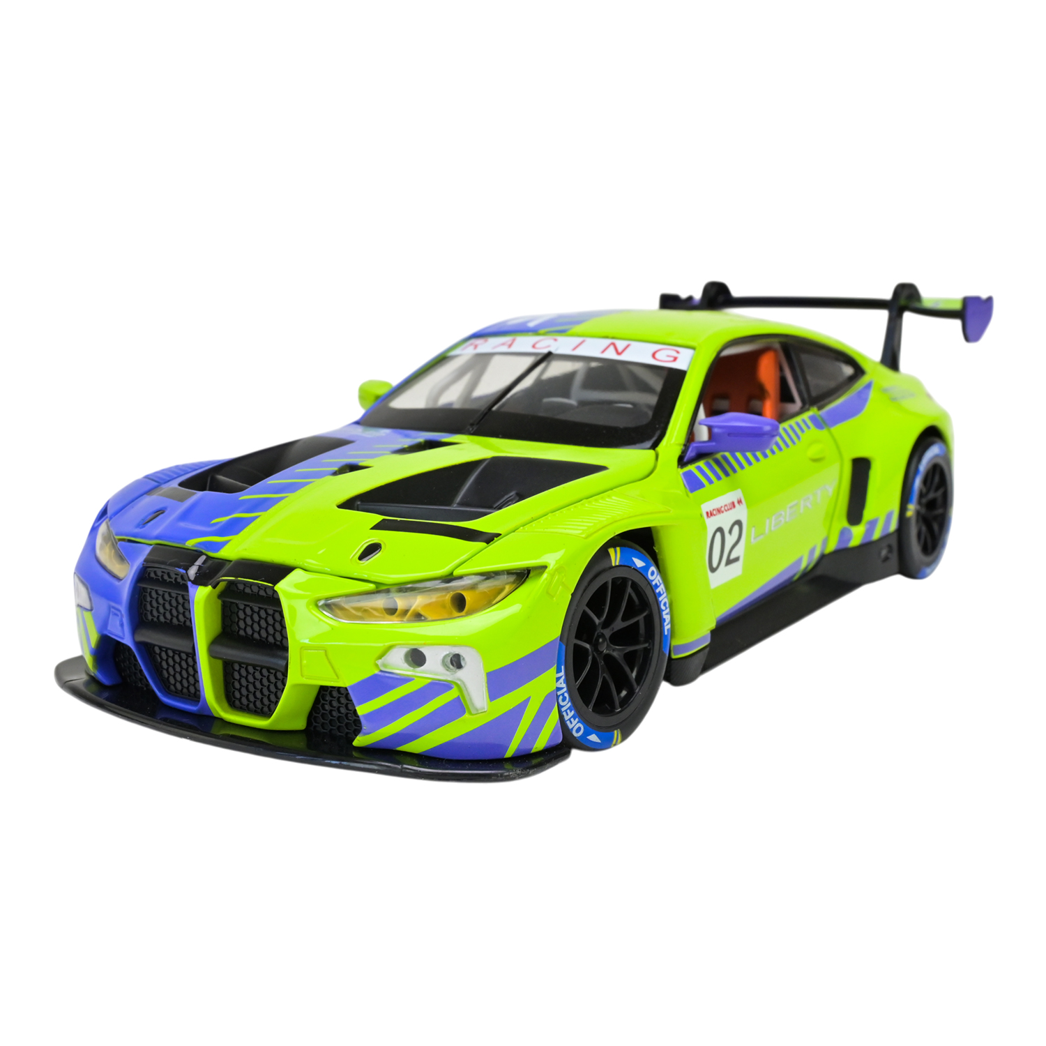 Машина мет. АВТОПРОМ арт. 68282A(PG) (12шт/2) 1:24 BMW M4 GT3, батар,світло,звук,відкр.двері,кор. 24,5*14*12см