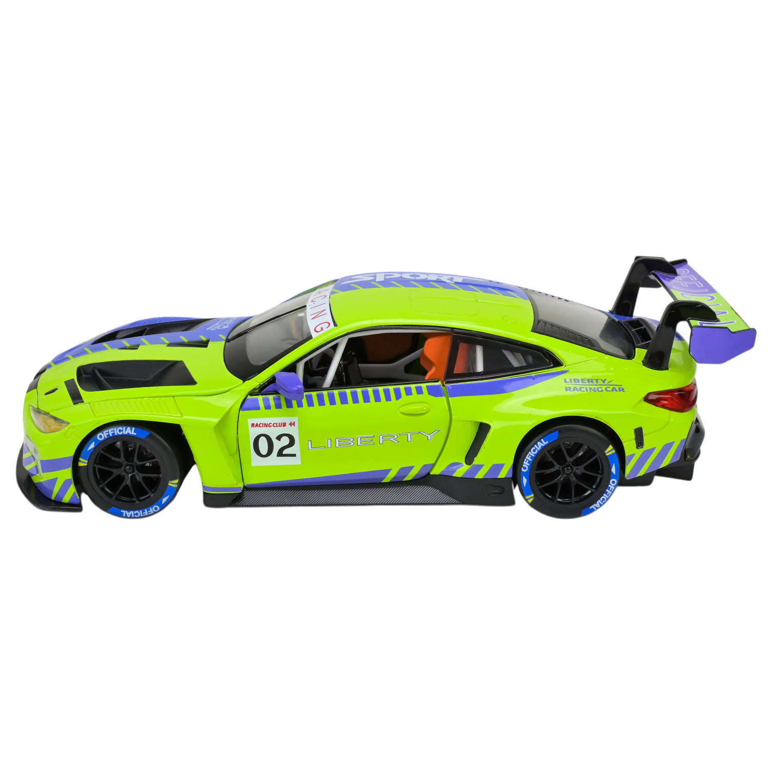 Машина мет. АВТОПРОМ арт. 68282A(PG) (12шт/2) 1:24 BMW M4 GT3, батар,світло,звук,відкр.двері,кор. 24,5*14*12см