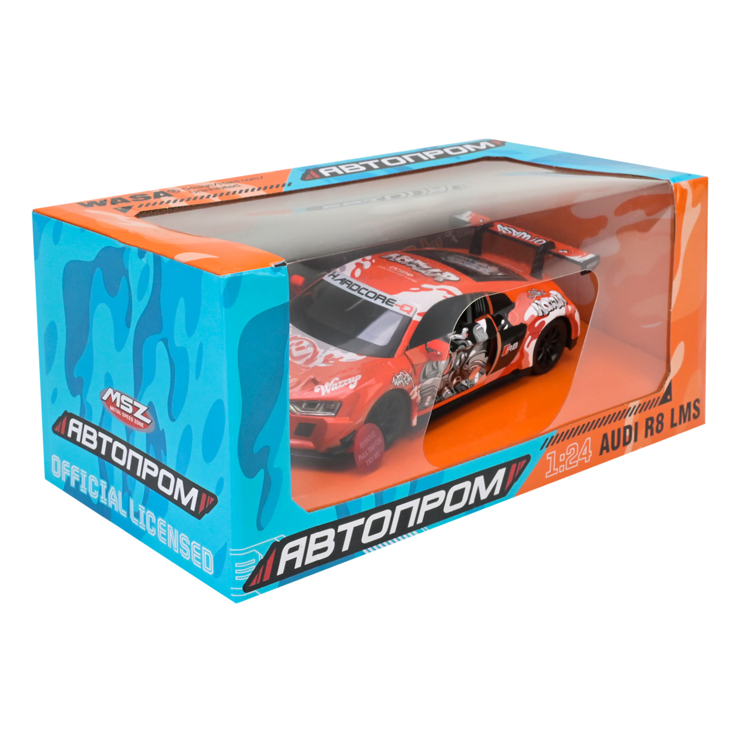 Машина мет. АВТОПРОМ арт. 68291A(O) (12шт/2) 1:24 Audi R8 LMS, батар,світло,звук,відкр.двері,кор. 26,5*13,5*12см