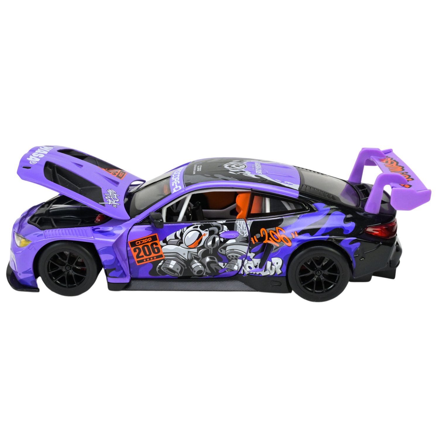 Іграшка машина мет. АВТОПРОМ арт. 68296A(P) (12шт/2) 1:24 BMW M4 GT3, батар,світло,звук,відкр.двері,кор. 26,5*13,5*12см