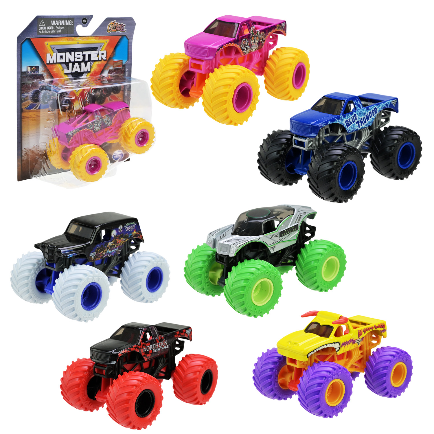 Машинка Monster Jam 1:64 арт. 6061233 (6шт) 6 видів в асор., блістер. 16,5*14*7,5 см