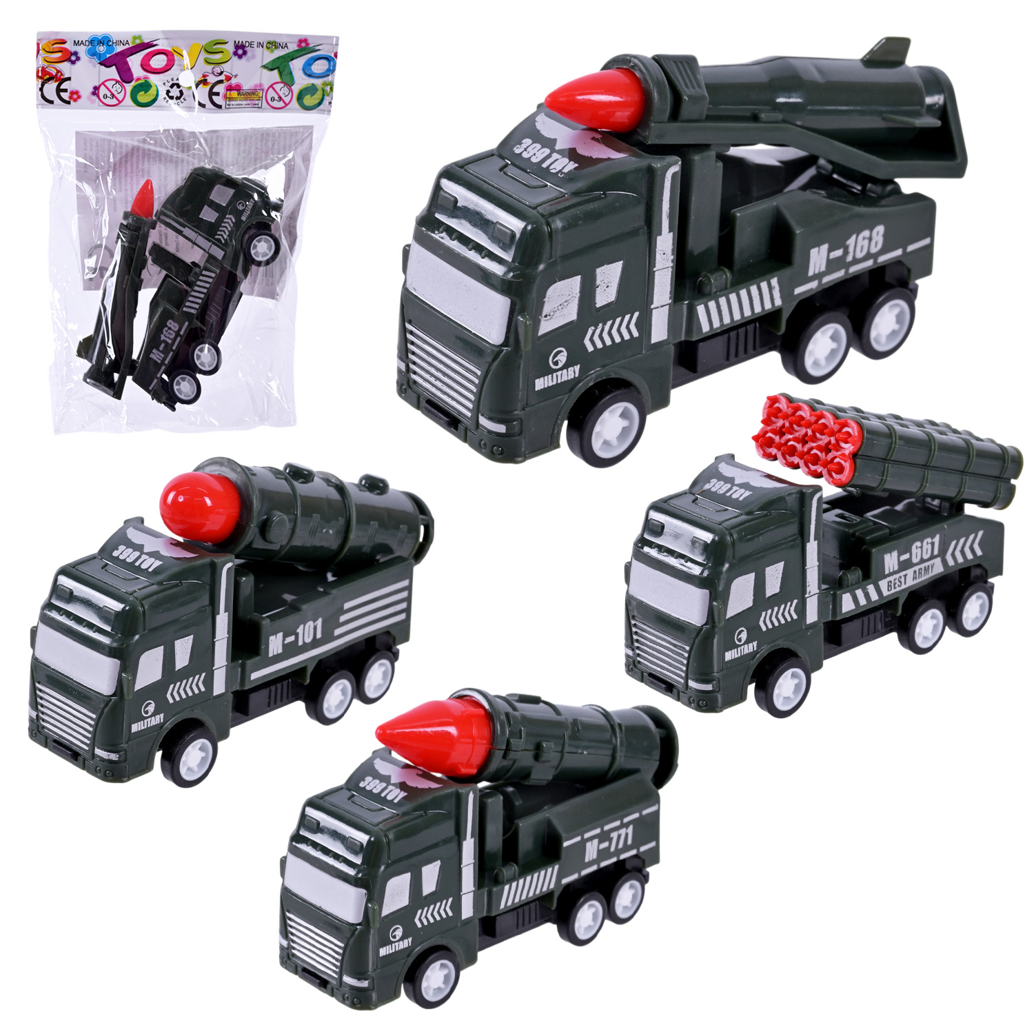 Військова техніка арт. 399-257 (600шт/2) 4 види в наборі, інерц., пакет 11*3*14 см