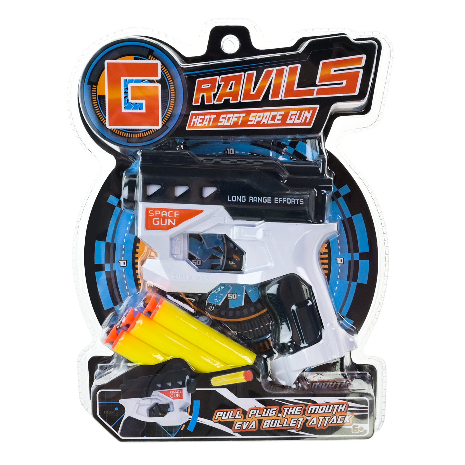 Пістолет арт. 826-35A (144шт/2) стреляє поролон.кулями,планшет 24,5*19см