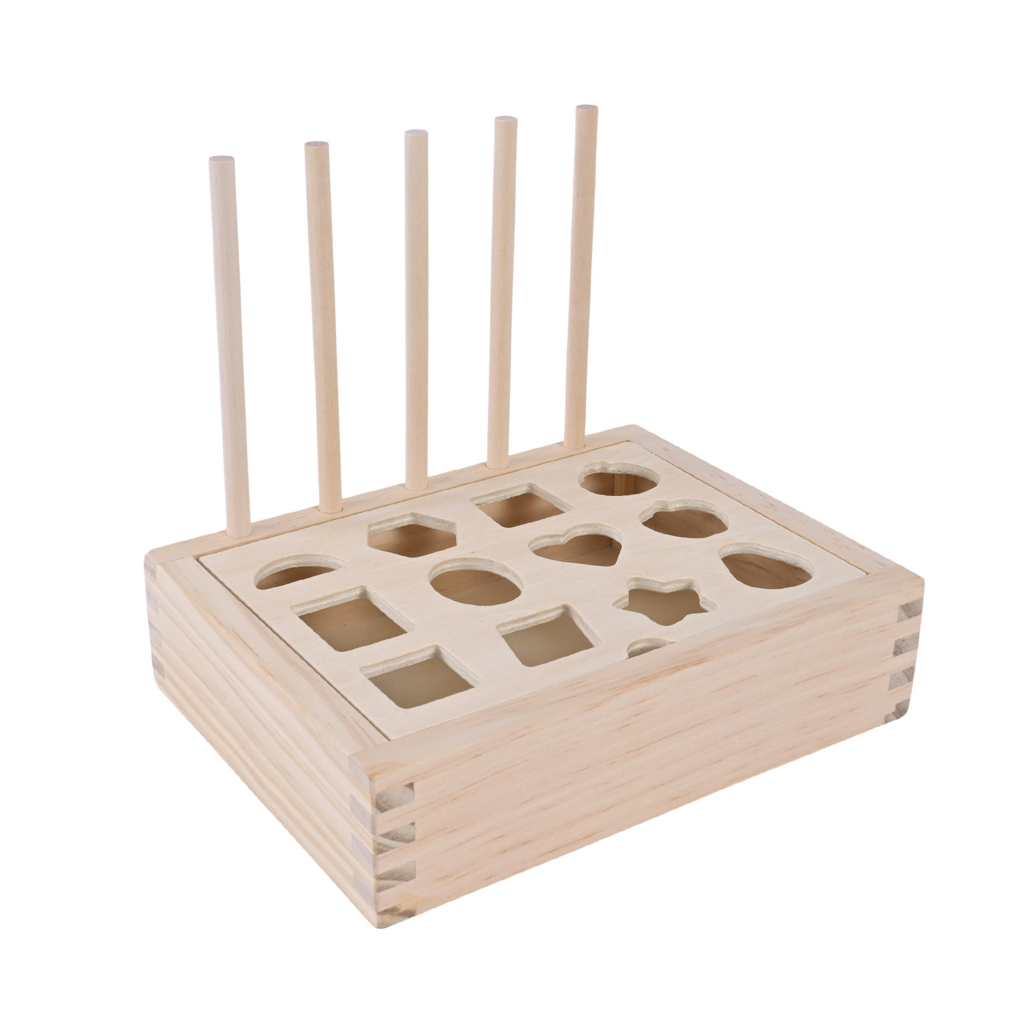 Дерев’яна іграшка арт. C9408 (32шт) пірамідки, сортер, шнурівка, у кор. 20*16см