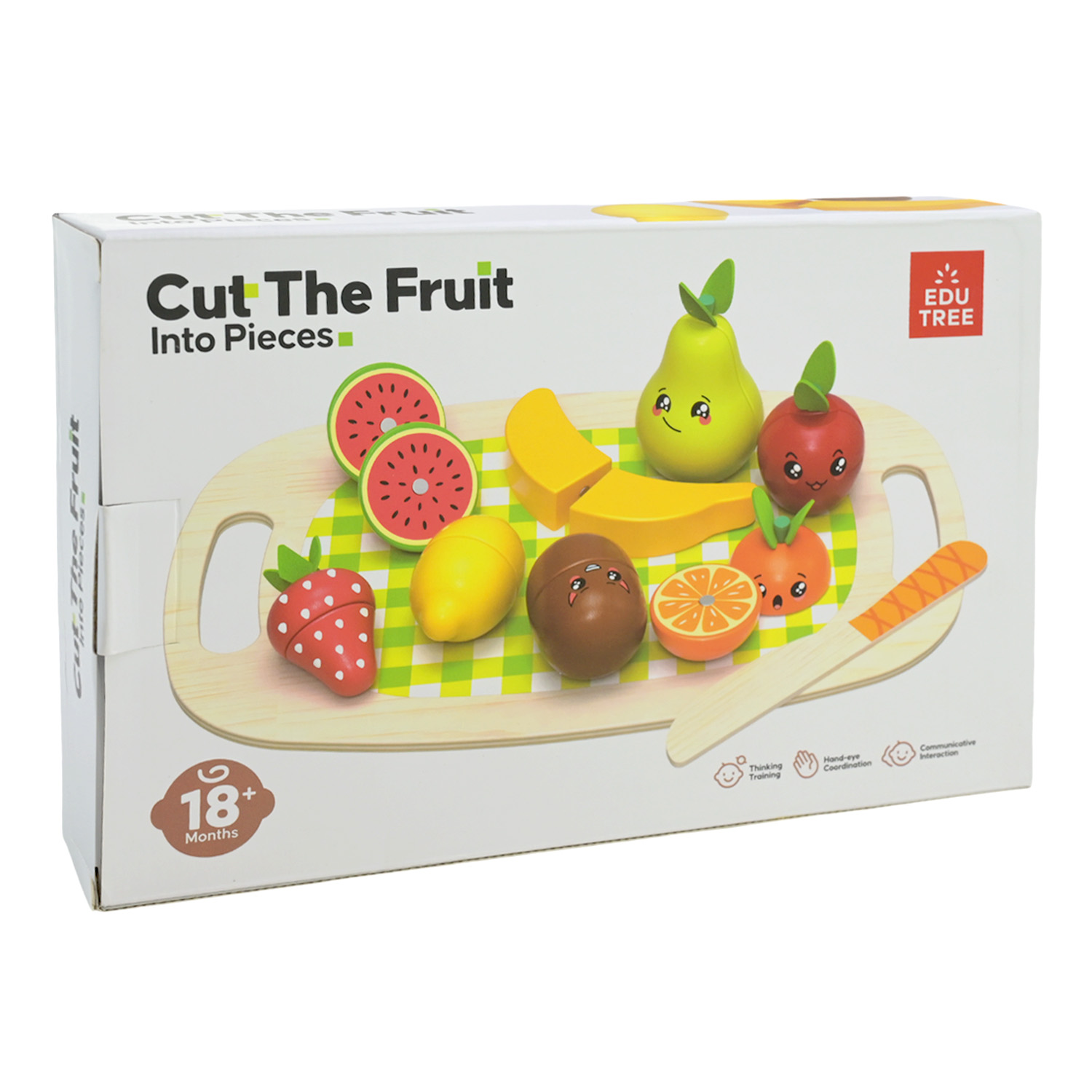 Дерев’яна іграшка арт. C9414 (48шт) фрукти на магнітах, дощечка у кор. 28,5*19*4,5см