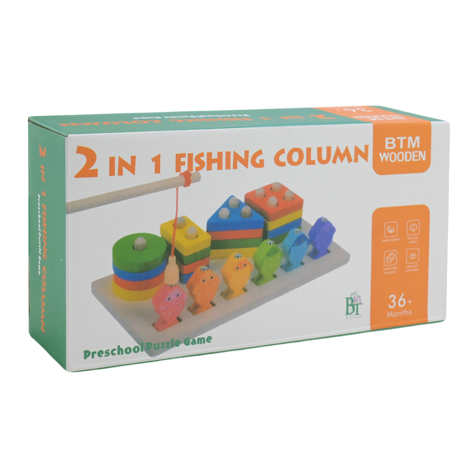 Дерев’яна іграшка арт. C9415 (80шт) пірамідки-сортер, рибалка у кор. 23*11,5*6см