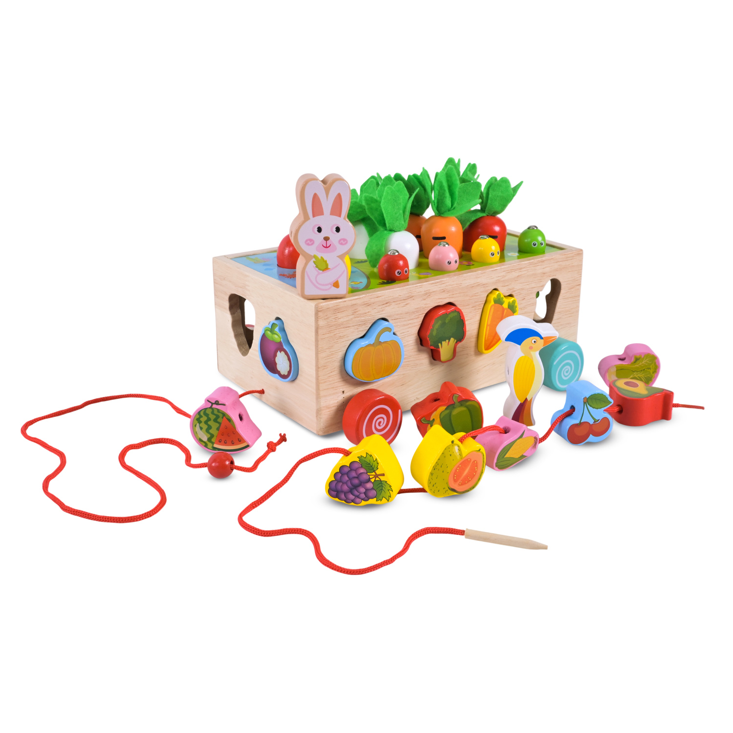 Дерев’яна іграшка арт. C9427 (20шт) сортер рибалка, каталка у кор. 22,5*10*17см