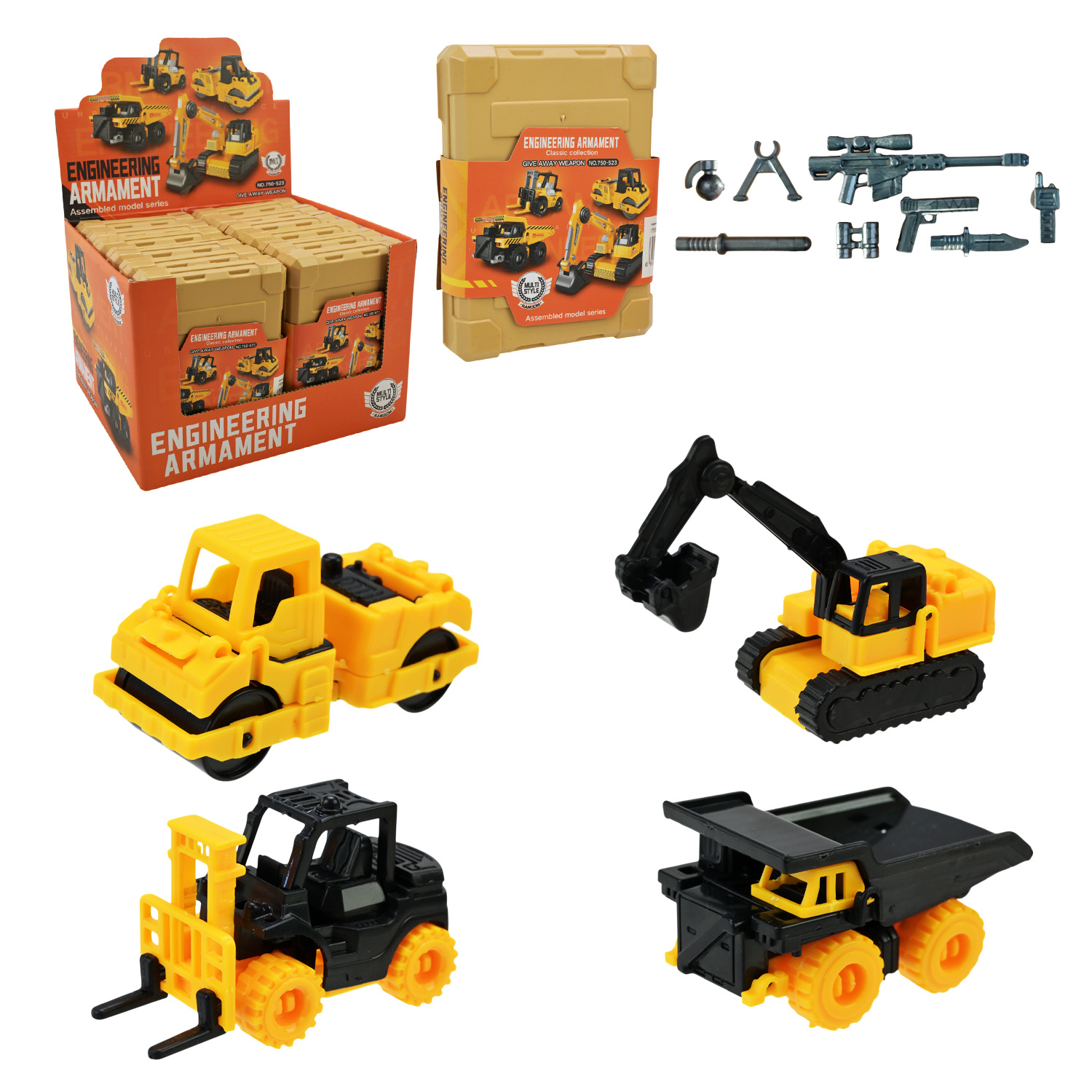 Збірна модель арт. 750-523 (288шт/2) 4види, планш. 15*11см, 12шт у дисплей боксі 22,5*19,5*16см,ціна за шт.